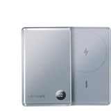 Lenyes PW137D 20W Ultra Ince Dijital LED Ekranlı Wireless Powerbank 15W 10000 mAh Füme