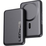 Lenyes PW139D Pd 20W Ultra Ince Hızlı Şarj Özellikli Wireless Powerbank 15W 10000 mAh Siyah