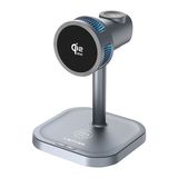 Lenyes PW323 Qi2 Şarj Teknolojili Kablosuz Şarj Standı Telefon&akıllı Saat&kulaklık 25W 3in1 Siyah - Gri