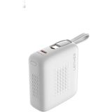Lenyes PX169D Pd 22.5W LED Göstergeli Type-C Kablolu Mini Taşınabilir Powerbank 10000MAH Beyaz