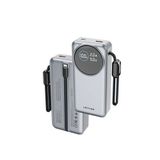 Lenyes PX2004D Dijital LED Ekranlı Lightning Kablolu Powerbank 22.5W 20.000MAH Gümüş