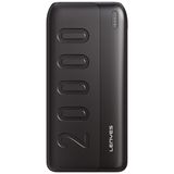 Lenyes PX235P LED Işık Göstergeli Taşınabilir Powerbank 10W 20000 mAh Siyah