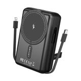 Lenyes PX274D Pd 22.5W Standlı M-Safe Şarj Özellikli Wireless Powerbank 15W 20000MAH Siyah