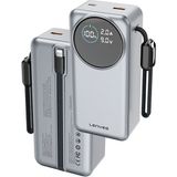 Lenyes PX3004D Dijital LED Ekranlı Lightning Kablolu Powerbank 22.5W 30.000MAH Gümüş