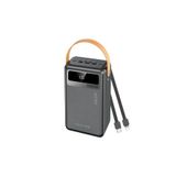 Lenyes PX892D LED Göstergeli Taşınabilir Askılı ve LED Işıklı Powerbank 22.5W 80.000MAH Siyah