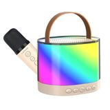 Lenyes S229 V5.3 Bej Rgb Işıklı Askılı Mikrofonlu Bluetooth Speaker Hoparlör