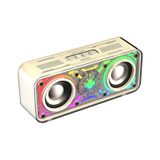Lenyes S842 Rgb Led Işıklı Tws Bluetooth Hoparlör V5.3 18w Bej