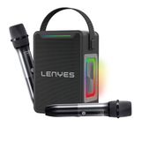Lenyes S857 RGB Işıklı Çift Mikrofonlu Taşınabilir TWS Siyah Bluetooth Hoparlör