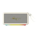 Lenyes S875 Elegance Serisi Rgb Işıklı Taşınabilir Su Geçirmez Tws Bluetooth Hoparlör V5.3 40W Bej
