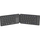 Lenyes WK109 Sessiz Tuş Tasarımlı Touch Padli Katlanabilir Bluetoothlu Kablosuz Klavye Siyah