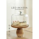 Leo Akasya Standlı Cam Kek Fanusu Ayaklı 25 cm Orta Boy