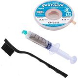 Leo Antistatik Temizleme Fırçası Goot Wick CP-2515 Lehim Sökme Teli 2.5mm ve Lehim Toplama Anakart Tamir Seti