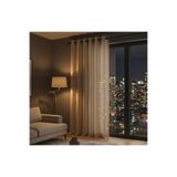 Leo Boutique Curtain Halkalı Rustik Keten Tül Perde - Siyah Halkalı Grommet Dikim - Kişiselleştirilebilir Özel Ölçü
