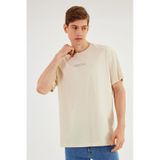 Leo Erkek Oversize Tshirt %100 Pamuk Bisiklet Yaka Baskı Detaylı Basic Tişört Mtlce83