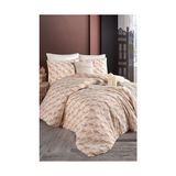 Leo Lastikli Çarşaflı Çift Kişilik Nevresim Takımı Yastık Çeyiz Listesi Nevresim Uyku Seti 6255314, Turuncu Sarmaşık, 200 x 220 - 001-Renkli - 100 x 100 cm
