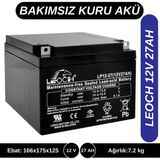 Leoch 12V 27AH Kuru Tip Akü