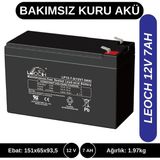 LEOCH 12V 7AH KURU TİP AKÜ