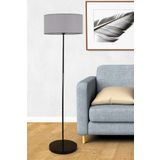 Leola Design Metal Klasik Tek Ayaklı Lambader Siyah Gri 7405