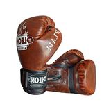 Leon Blade Training Boks, Kick Boks Ve Muay Thai Eldiveni Antik Kahve Renkli