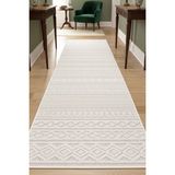 Leon Bukle Sisal Yolluk Dokuma Halı Naturel Jüt Kilim Mutfak Halısı Koridor Antre - Krem - 80 x 450 cm