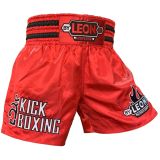 Leon Kick Boxing Nakışlı Kick Boks Şortu Kırmızı BYL1002 RED (Kırmızı, L)