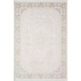 Leon Ln006b Krem Halı Klasik Desen Pamuk Taban Akrilik Tozuaz Salon Yatak Odası Koridor Halısı 120 X 180 Krem