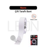 Leon Orman Ürünleri Nano Çift Taraflı Bant Güçlü Yapışkanlı Şeffaf Sabitleme 19 mm x 2 m