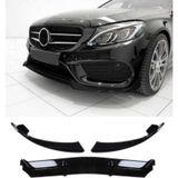 Leon Part Çmk Mercedes W205 2015 2018 C Serisi Parlak Siyah Ön Lip Brabus