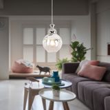 Leon Tekli Krom Sarkıt Salon Avize Çap:15cm