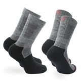 LEONARDO Kids Merino Yünü Outdoor Yürüyüş Çocuk Çorabı 2'li Paket Gri 35/38