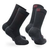 LEONARDO Kids Merino Yünü Outdoor Yürüyüş Çocuk Çorabı 2'li Paket Siyah 23/26