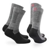 LEONARDO Merino Yünü Outdoor Yürüyüş Çorabı 2'li Paket Gri 35/38