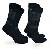 LEONARDO Merino Yünü Outdoor Yürüyüş Çorabı 2'li Paket Jet Black 35/38