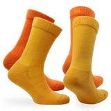 LEONARDO Merino Yünü Outdoor Yürüyüş Çorabı 2'li Paket Sarı/Turuncu 43/46