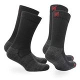 LEONARDO Merino Yünü Outdoor Yürüyüş Çorabı 2'li Paket Siyah 43/46