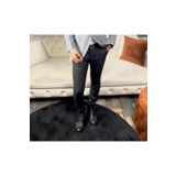 leonmen Italyan Kesim Slim Fit Erkek Siyah Kumaş Pantolon