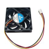 Leonpro 7cm 12V 3 Pinli Kasa Fanı 7cm x 7cm x 1.5cm 2 Pimli Dc 12VOLT Fan - Siyah