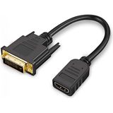 Leonpro DVI -D 24+1 Erkek To Hdmı Dişi Çevirici Video Kablo 30 cm - Siyah
