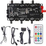Leonpro Pwm ve Argb Denetleyici Hub 8 Port 12V 4pin Fan ve 5V 3pin Kumandalı Rgb Adaptörü - Siyah
