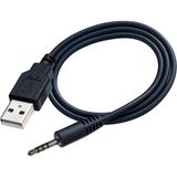 Leonpro USB 2.0 To 2.5mm 4 Boğum Stereo 4 Kutuplu Şarj ve Data Kablosu - Siyah