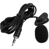 Leonpro Yaka Mikrofonu 3.5mm Stereo Yaka Mikrofonu 3m Kablolu Mikrofon - Siyah