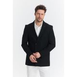 Leons Erkek Koyu Lacivert Kruvaze Torba Cepli Tam Astarlı Slim Fit Likralı Spor Blazer Ceket Koyu Lacivert 50