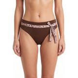 Leopar Bağlama Detaylı Tek Alt Bikini
