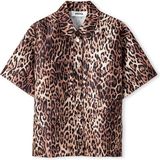 Leopar Desen Gömlek Ceket IW6250005051003 - 42 - Naturel