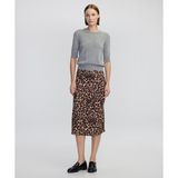 Leopar Desen Midi Etek IW6240004195074 - Kahverengi - 42