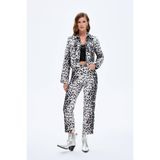 Leopar Desen Pantolon Siyah