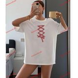Leopar Desenli Bağcık - Beyaz - XL