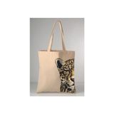 Leopar Desenli Baskılı Ham Bez 35X40 Ekru Omuz Çantası