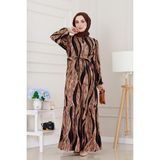 Leopar Desenli Beli Tünelli Viscon Elbise-Vizon - 38