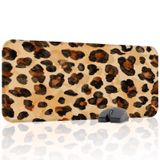 Leopar Desenli Dikişli Kenar Oyuncu Gaming Mouse Pad Kauçuk Kaymaz Taban Mousepad (Sarı, 70x30 XL)